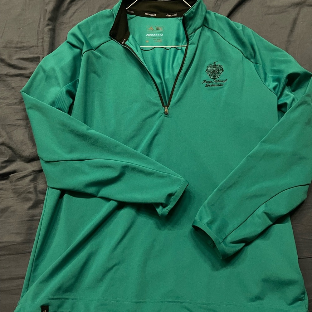 Adidas Golf 1/4 Zip Pullover Medium Trump Logo
